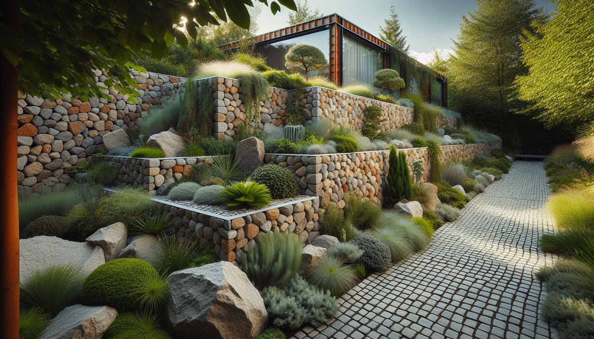 Gabionen: Natursteinoptik als Sichtschutz und Gartenelement