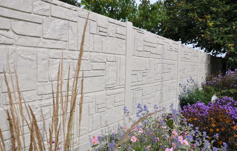 Betonzaun MARSEILLE Anthrazit – Einseitig – 120 cm