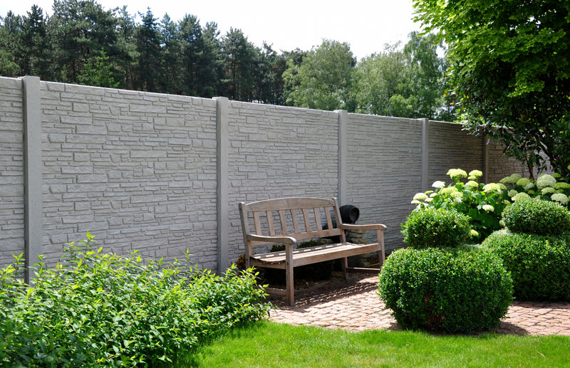 Betonzaun RUSTIQUE Natur – Einseitig – 120 cm