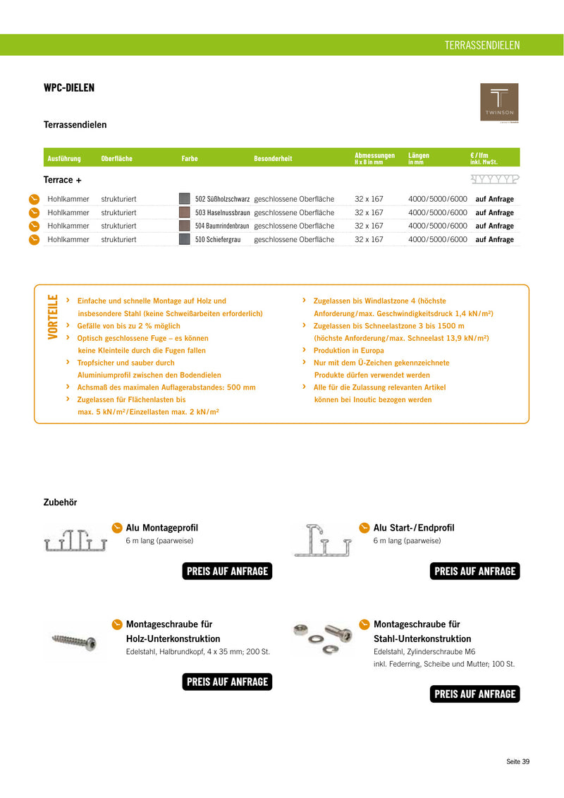 Montageschraube für Holz-Unterkonstruktion - 200 St.