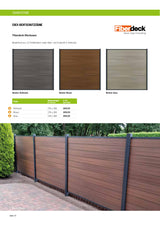 Fiberdeck-Steckzaun - Braun 176 x 183 cm